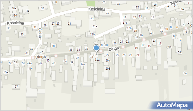 Grębocice, Długa, 31, mapa Grębocice