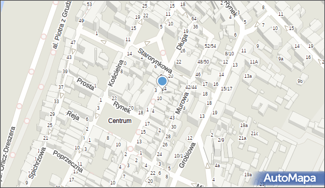 Grudziądz, Długa, 12, mapa Grudziądza