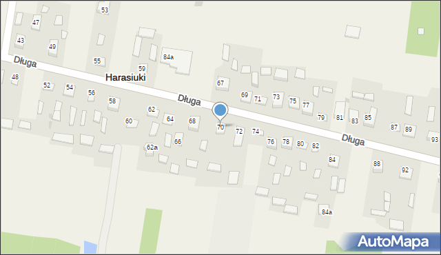 Harasiuki, Długa, 70, mapa Harasiuki