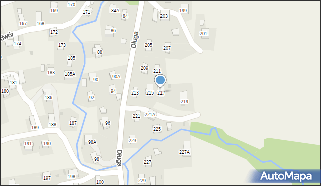 Iwonicz, Długa, 217, mapa Iwonicz