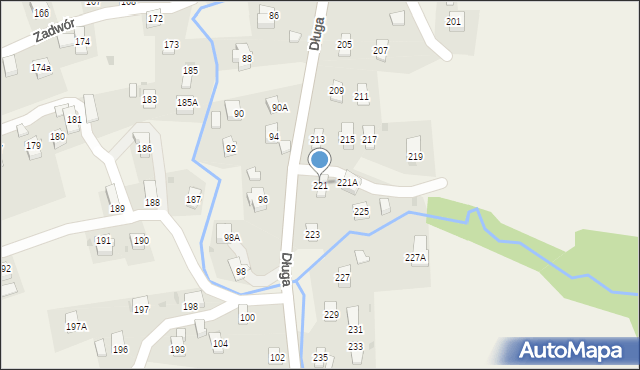 Iwonicz, Długa, 221, mapa Iwonicz