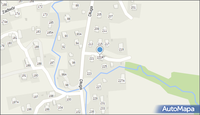 Iwonicz, Długa, 221A, mapa Iwonicz