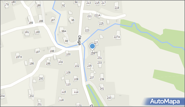 Iwonicz, Długa, 229, mapa Iwonicz