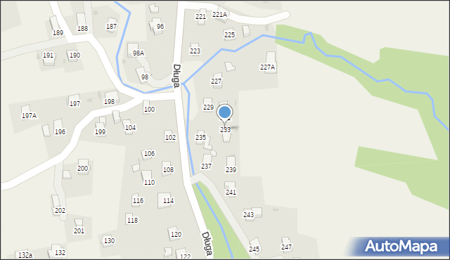 Iwonicz, Długa, 233, mapa Iwonicz