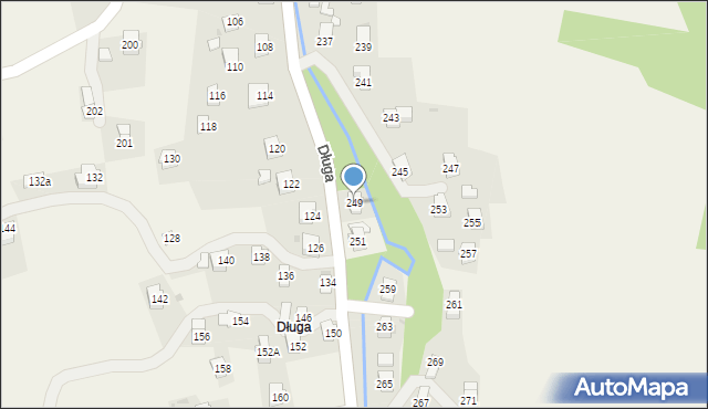 Iwonicz, Długa, 249, mapa Iwonicz