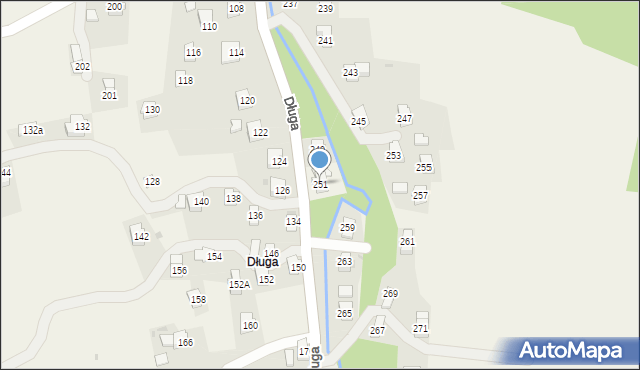 Iwonicz, Długa, 251, mapa Iwonicz