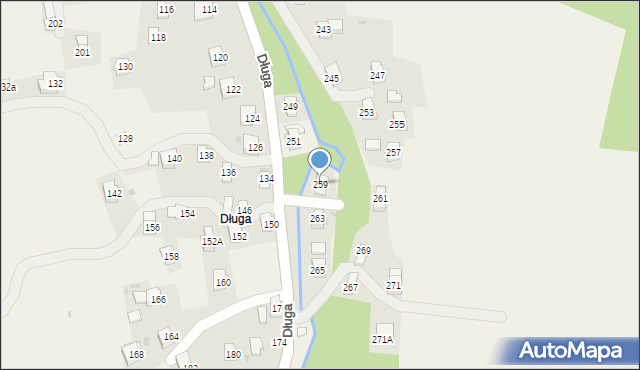 Iwonicz, Długa, 259, mapa Iwonicz