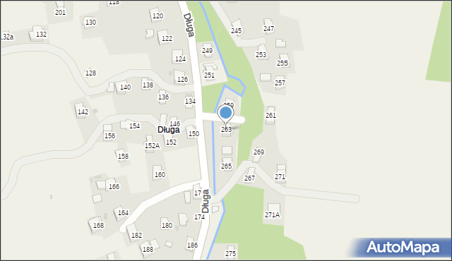 Iwonicz, Długa, 263, mapa Iwonicz