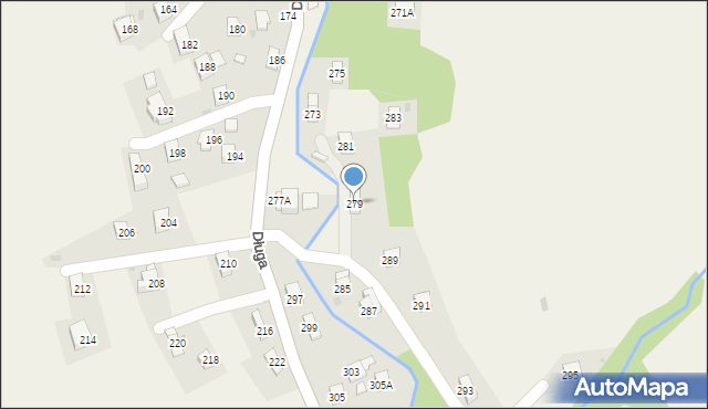 Iwonicz, Długa, 279, mapa Iwonicz