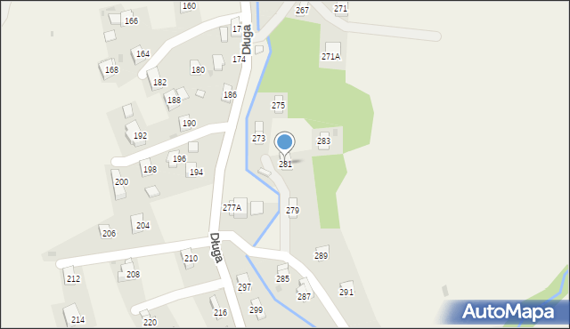 Iwonicz, Długa, 281, mapa Iwonicz