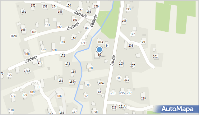 Iwonicz, Długa, 86A, mapa Iwonicz