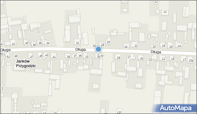 Janków Przygodzki, Długa, 31, mapa Janków Przygodzki