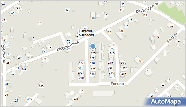 Jaworzno, Długoszyńska, 22D, mapa Jaworzno