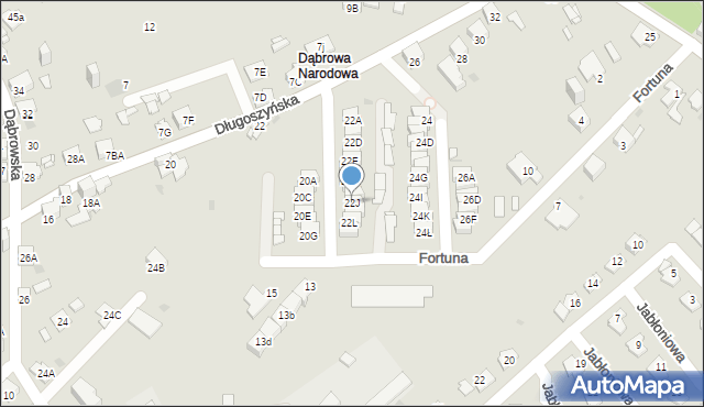 Jaworzno, Długoszyńska, 22J, mapa Jaworzno