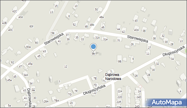 Jaworzno, Długoszyńska, 9a, mapa Jaworzno