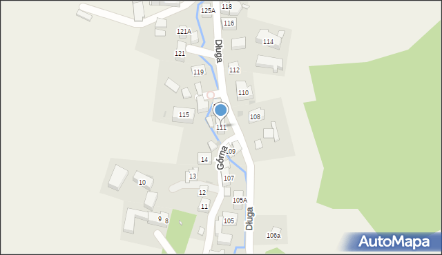 Jeżów Sudecki, Długa, 111, mapa Jeżów Sudecki