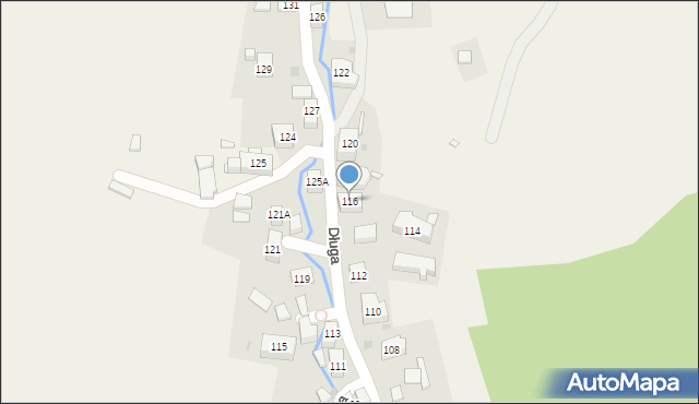 Jeżów Sudecki, Długa, 116, mapa Jeżów Sudecki