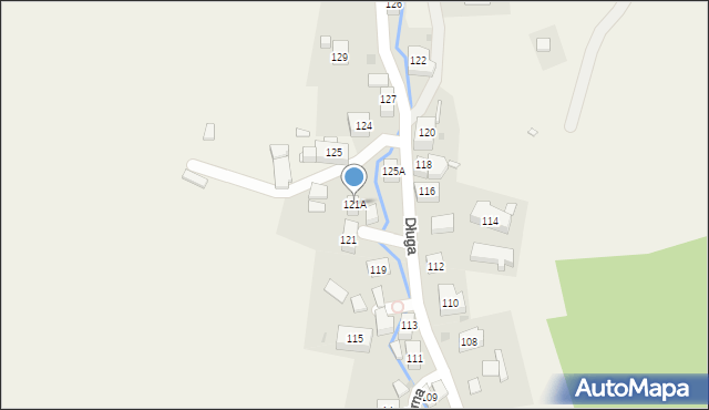 Jeżów Sudecki, Długa, 121A, mapa Jeżów Sudecki