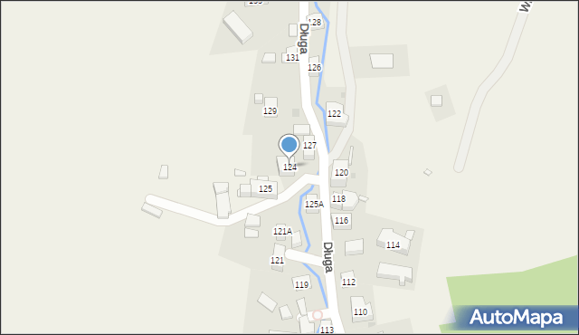 Jeżów Sudecki, Długa, 124, mapa Jeżów Sudecki