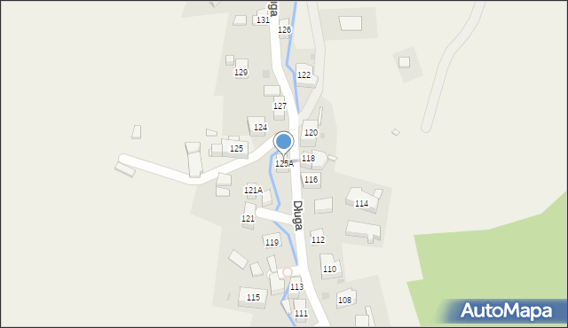 Jeżów Sudecki, Długa, 125A, mapa Jeżów Sudecki