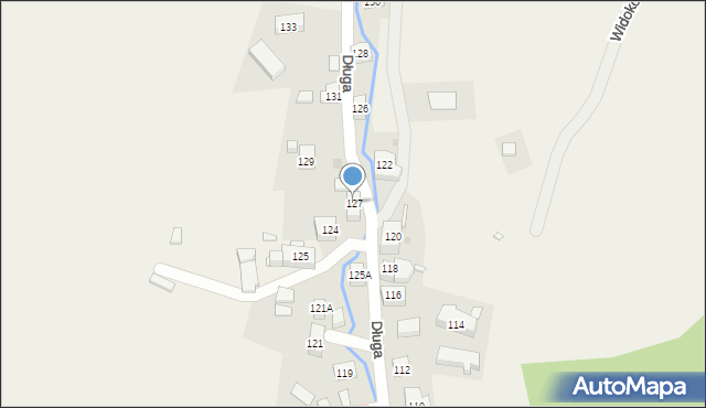 Jeżów Sudecki, Długa, 127, mapa Jeżów Sudecki