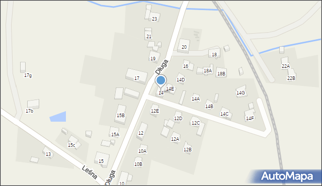 Jeżów Sudecki, Długa, 14, mapa Jeżów Sudecki