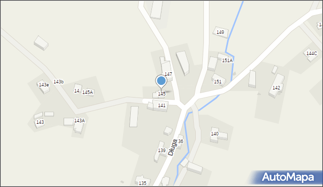 Jeżów Sudecki, Długa, 145, mapa Jeżów Sudecki