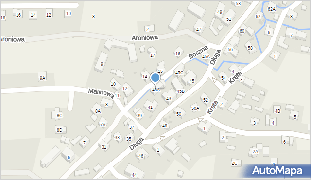 Jeżów Sudecki, Długa, 43A, mapa Jeżów Sudecki