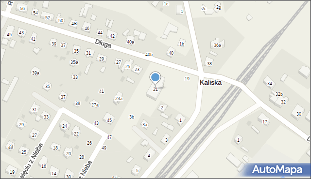 Kaliska, Długa, 21, mapa Kaliska