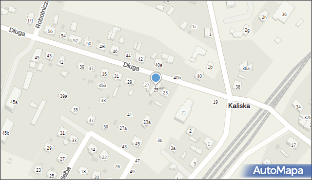 Kaliska, Długa, 25, mapa Kaliska