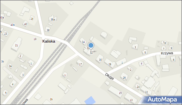 Kaliska, Długa, 32, mapa Kaliska