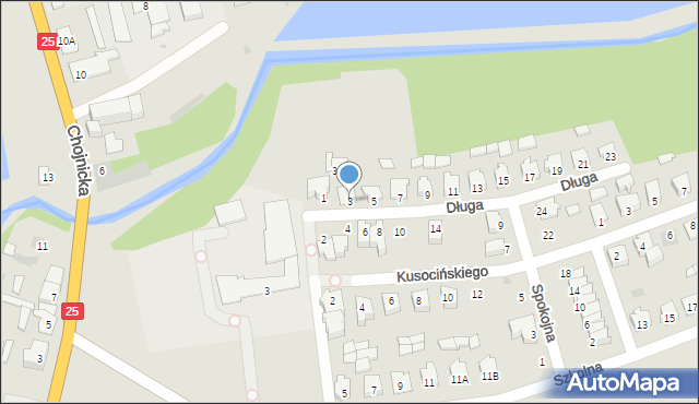 Kamień Krajeński, Długa, 3, mapa Kamień Krajeński