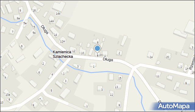 Kamienica Szlachecka, Długa, 6, mapa Kamienica Szlachecka