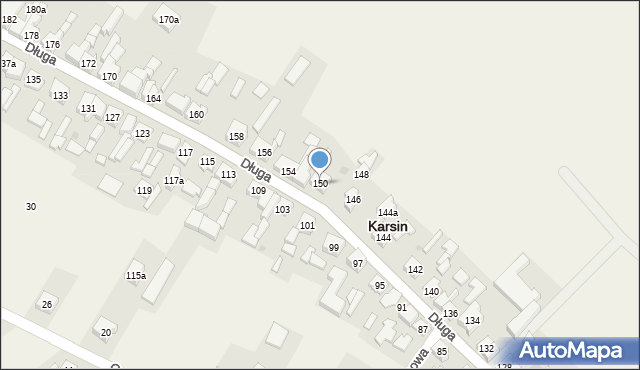 Karsin, Długa, 150, mapa Karsin
