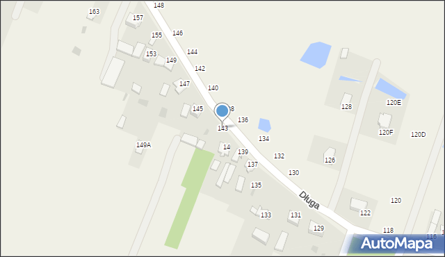 Kazuń Polski, Długa, 143, mapa Kazuń Polski