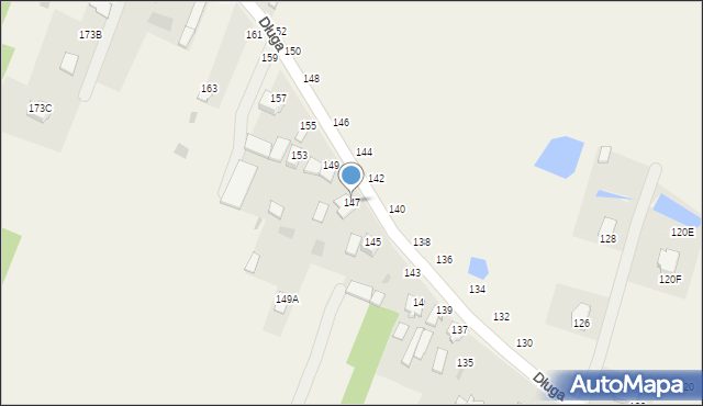 Kazuń Polski, Długa, 147, mapa Kazuń Polski