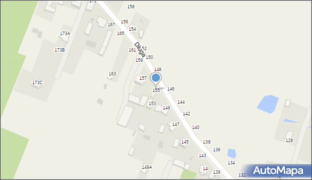 Kazuń Polski, Długa, 155, mapa Kazuń Polski