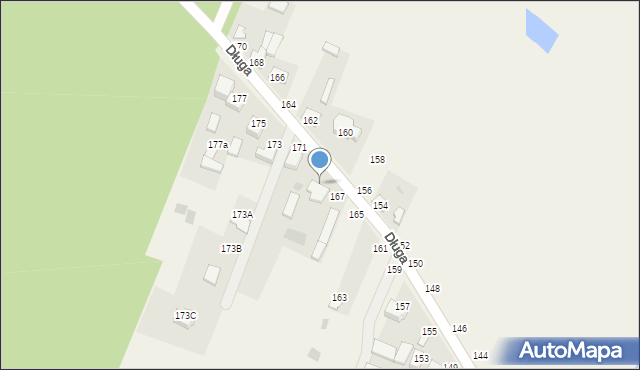 Kazuń Polski, Długa, 169, mapa Kazuń Polski