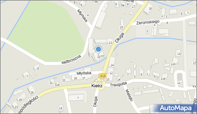 Kietrz, Długa, 11, mapa Kietrz