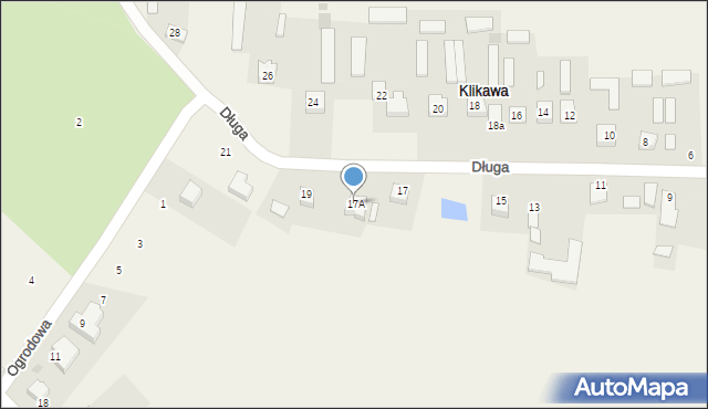 Klikawa, Długa, 17A, mapa Klikawa