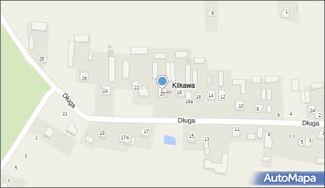 Klikawa, Długa, 20, mapa Klikawa