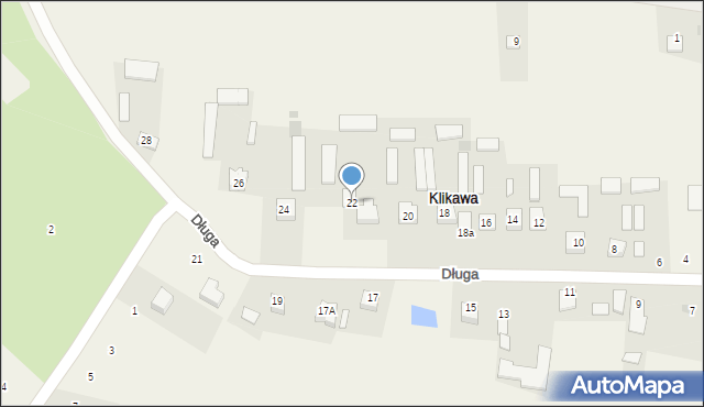 Klikawa, Długa, 22, mapa Klikawa