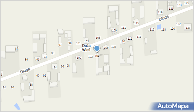 Klonowa, Długa, 104, mapa Klonowa