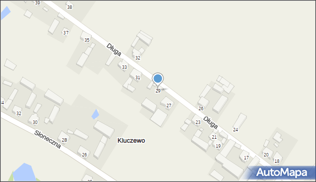 Kluczewo, Długa, 29, mapa Kluczewo