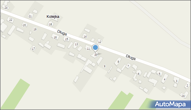 Kolejka, Długa, 10, mapa Kolejka