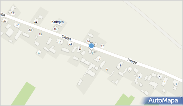 Kolejka, Długa, 11, mapa Kolejka