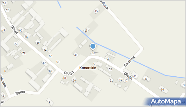 Konarskie, Długa, 44, mapa Konarskie