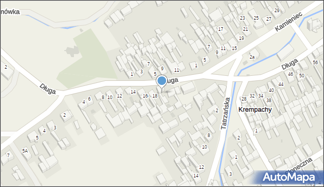 Krempachy, Długa, 20, mapa Krempachy