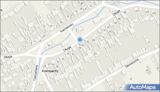 Krempachy, Długa, 58, mapa Krempachy