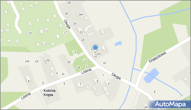 Krępa, Długa, 12, mapa Krępa